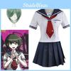 Danganronpa Another Episode Naegi Komaru Elegant Hvit Og Marineblå Uniform Skjørt Cosplay Kostyme Med Sokk