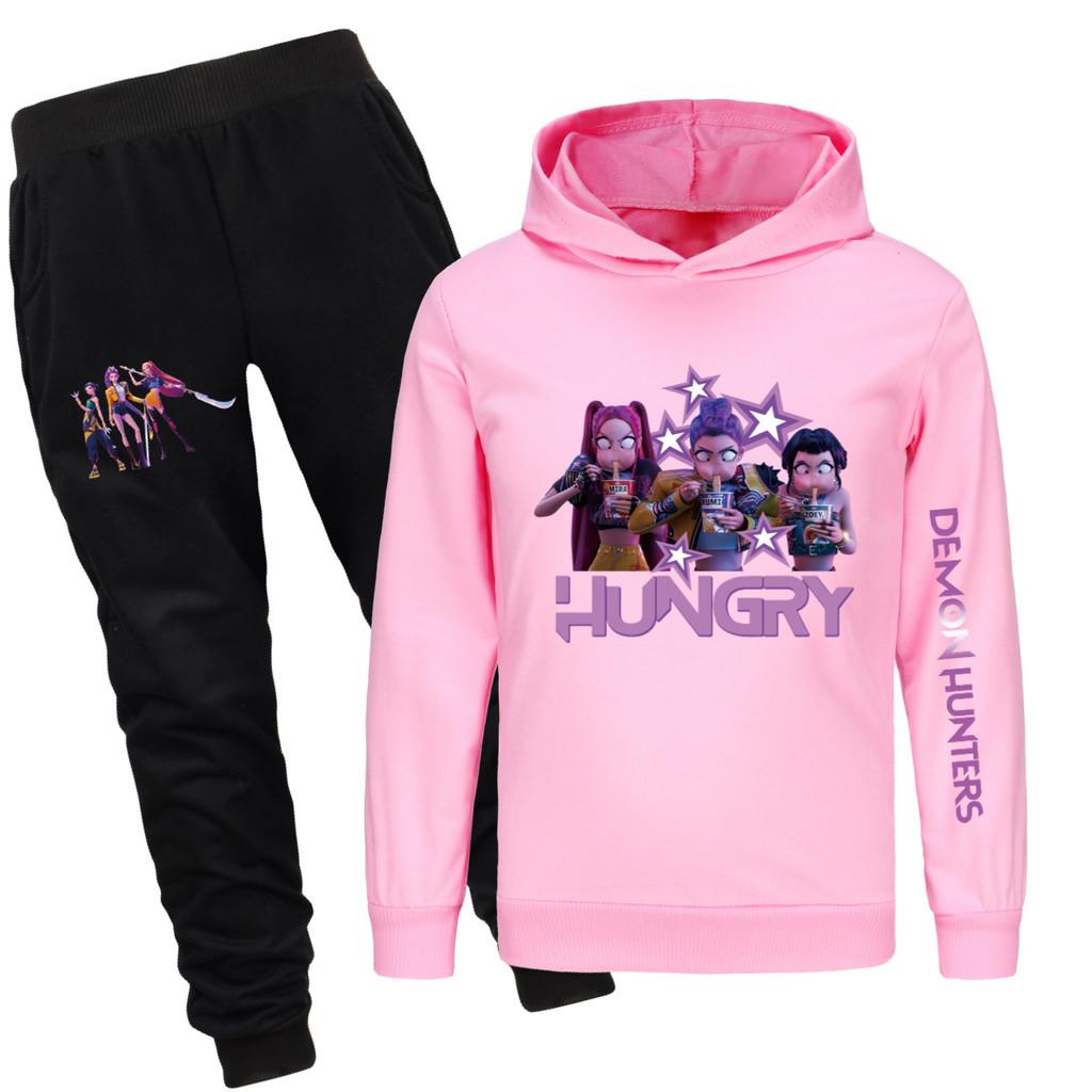 4832x Kids Girls Rumi Zoey Mira Print Hoodies Pants Trouser Clothes Set