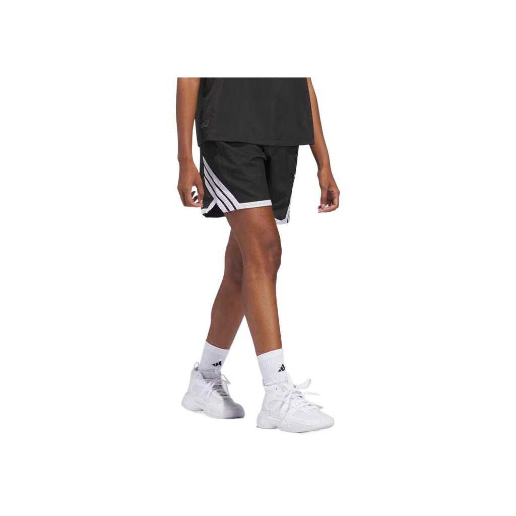 adidas Crazy Lite Comfortable Soft Skin-Friendly Sports Basketball Shorts Women Shorts Black White JM7723