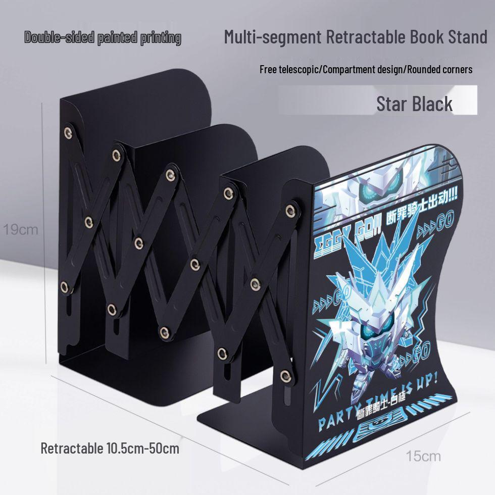 Eggy Party Knight of Judgment Desktop Organizer: Retractable Folding Bookshelf & Book Clip