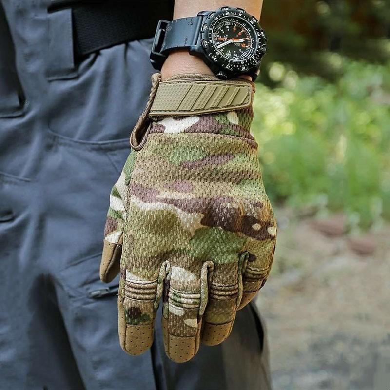 Touch Screen Gloves Military Army Combat Full Finger Multicam Camouflage Outdoor Cycling Shooting Paintball Men Gloves