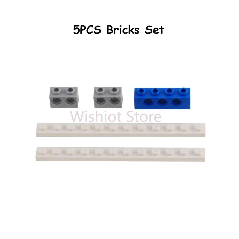 Technical Parts Train Motor 88002 MOC Pack Power Functions Battery Box Tracks Top Base Plate for Legoeds EV3 91994 74784 2871