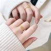Heart-to-heart ring women's new style open adjustable niche design daily wear retro classic tail ring
