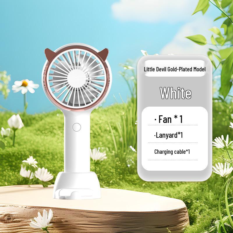 100-Speed USB Portable Handheld Mini Turbo Cooling Fan with Ice Pack 186x63x63mm
