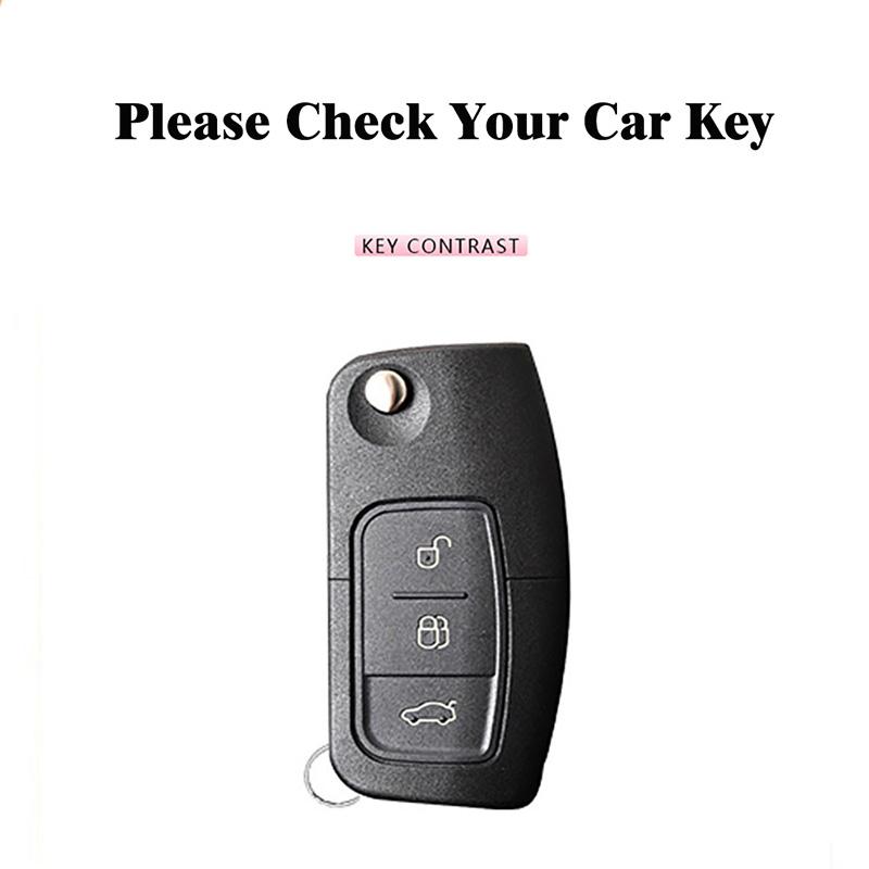 Etui na kluczyk samochodowy dla Forda Fiesta Focus Mondeo Falcon B-Max C-Max S-Max Eco Sport Galaxy Territory Bezkluczykowa Osłona Fob