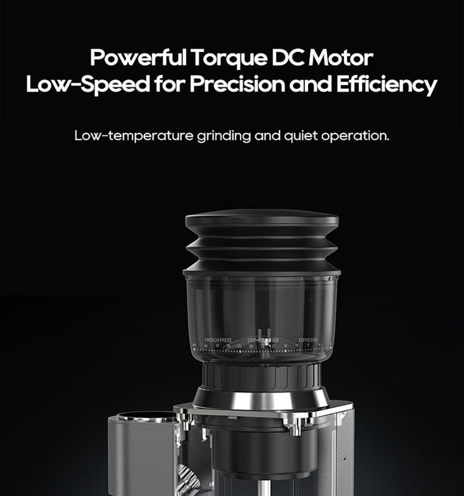HiBREW G7 Coffee Grinder, 48 Grind Settings, Anti-Static Technology, Stainless Steel Conical Burr, Touch Panel