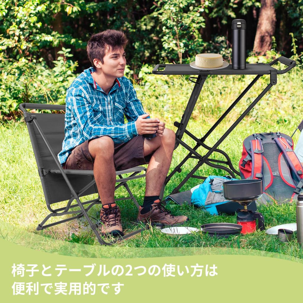 NewB Folding Camping Table Desk Height 70 Outdoor Portable Chair Lightweight High Veranda Chair Compact Kermit Portable Side Desk Side Table Foldable