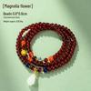 Faux Garnet Multi-Strand Pixiu Ginkgo Magnolia Cloisonné Bracelet - Hot Seller
