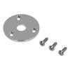Guitar Jack Socket Plate Round Metal Input Output Cover Replacement Hardware for Bass with Mounting Screws