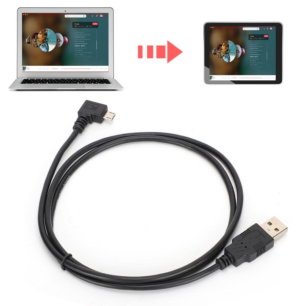 C0402 1M Right Angle Micro USB to USB Connecting Cable for Data Transmission Charging