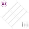 Window Security Grille with 4 Crossbars 3 Pcs 43 74 Cm