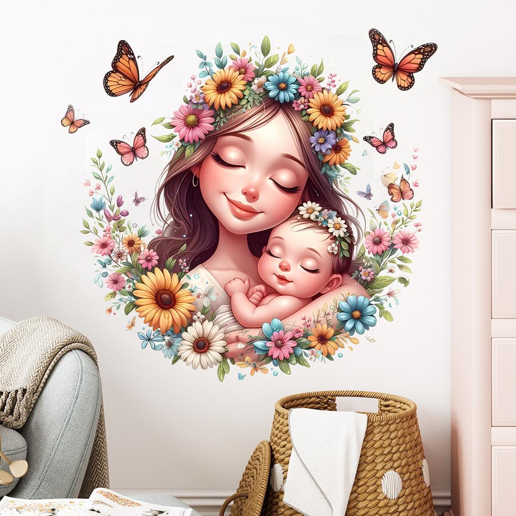 Mother's Love Wall Sticker Self-Adhesive Removable PVC for Bedroom Living Room Hallway Home Decor Art