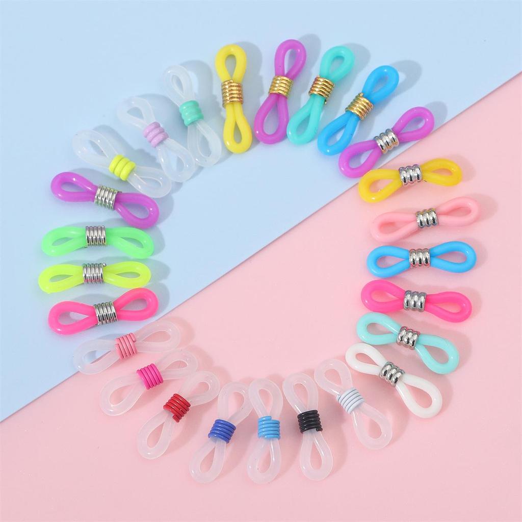 Špičkový protiskluzový nerezový řetízek na brýle se silikonovou sponou ve tvaru osmičky