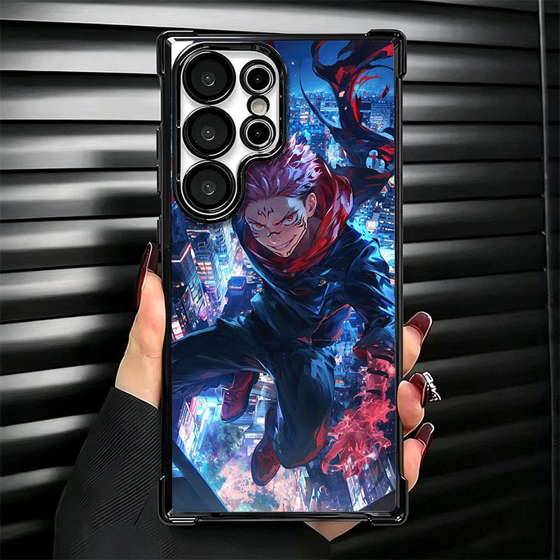 Anime Itadori Yuji JUJUSU Plating Phone Case For Samsung Galaxy S24 S25 FE S26 Edge S23 Ultra S22 S21 Plus S20 Anti-Fall Airabag