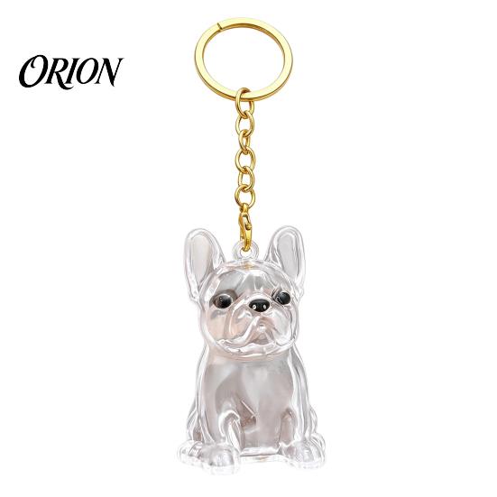 Pet Loss Sympathy Gift Hair Memorial Keychain, Dog Keepsake Holder, Transparent Jewelry Bottle Pendant, Portable Commemorative Charm for Keys