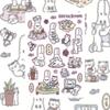 INS Kawaii Rabbit Cartoon Stickers Korean Style Creative Decals for Diary Notebook Scrapbook Decoration