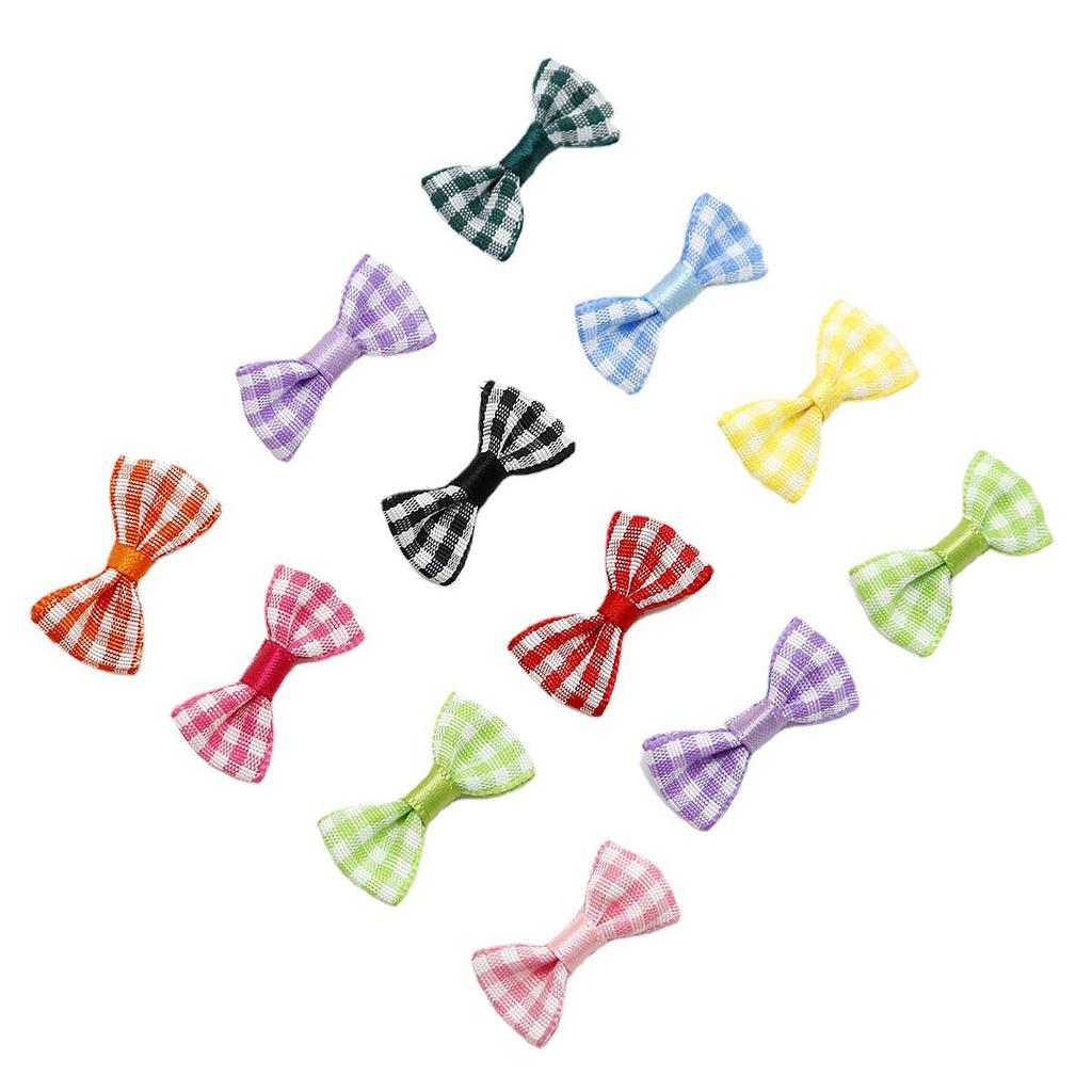 Handmade Plaid Bow Fabric Hairpin & Headband Kit
