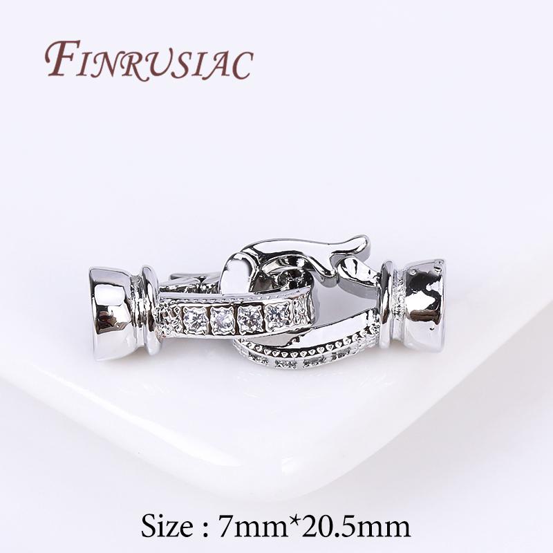 18K Gold Plated Connectors For Jewelry,Brass Zircon Clasps For Bracelets Accessories,DIY Jewelry Making Supplies,Pearl Clasp