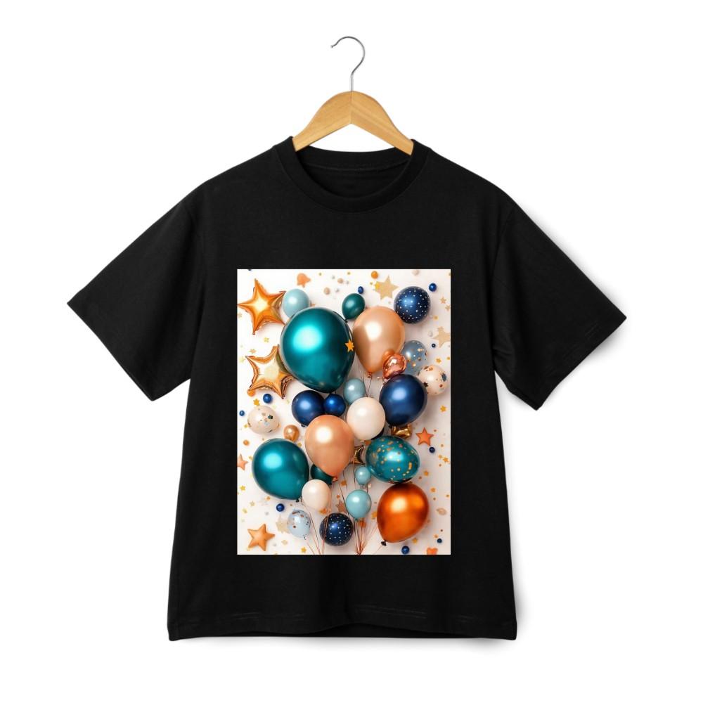 

Colorful Balloon and Star Theme Short - Sleeve T - shirt|Tee L