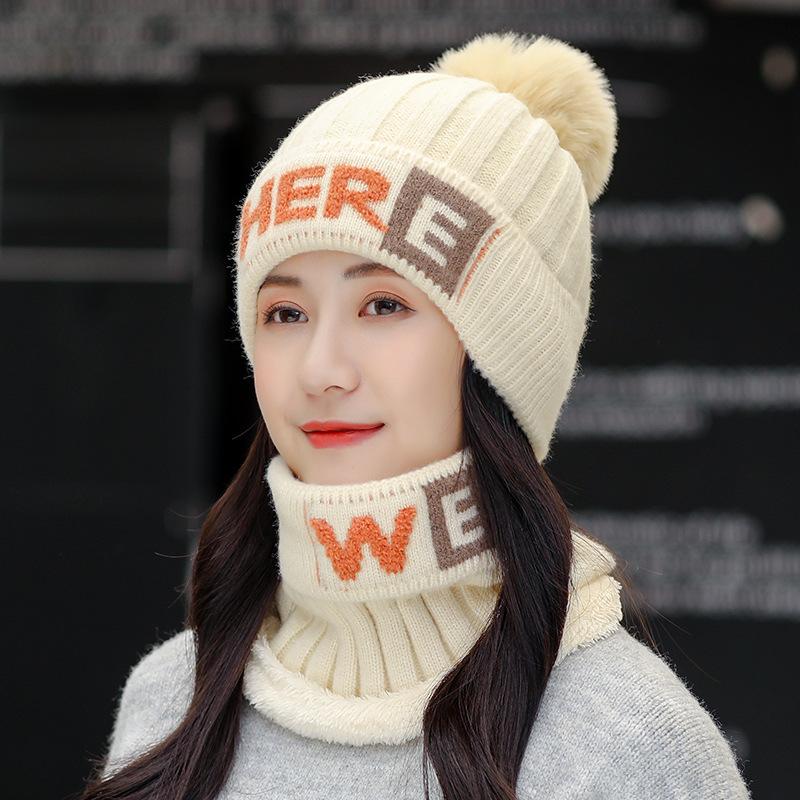 

Вязаные шапки для женщин зимой. Плюшевые и теплые хлопковые шапки. Модные велосипедные вязаные шапки. Холодостойкие шапки с шейным ободом и защитой ушей. ONE SIZE бежевый