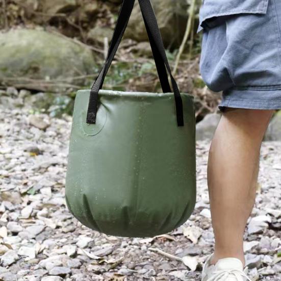 20L Collapsible Bucket Folding Water Container with Detachable Mesh Bag And Bucket Wash Basin for Outdoor Camping Hiking Fishing