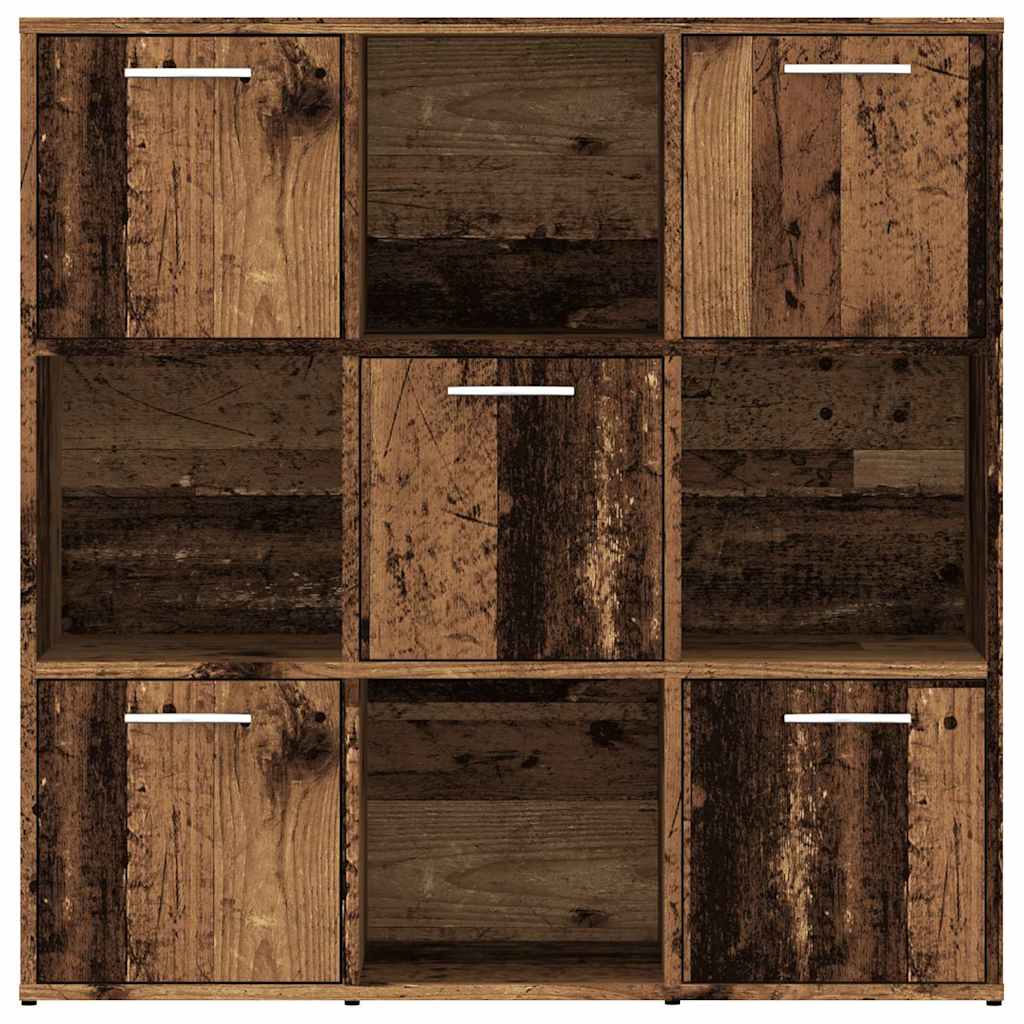 Bookshelf Vintage Wood Look 90 x 28 x 90 cm Engineered Wood