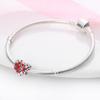 New 925 Sterling Silver Red Color Series Heart Shape Charms Beads Lucky Jewelry Gifts