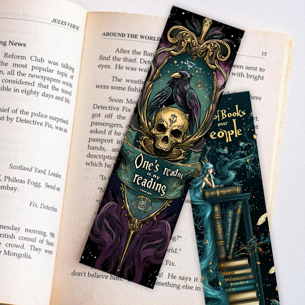 32pcs, Skull Bookmark, Back to School Season, Christmas, Halloween, Teacher's Day, Suitable for Readers and Birthday Gifts.