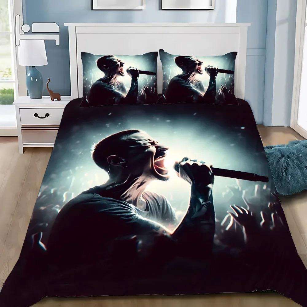 3D Printed Rock Band Linkin P-Park Bedding Set Linkin P-Park Duvet Cover Double Twin Full Queen King Adult Kids Bedclothes