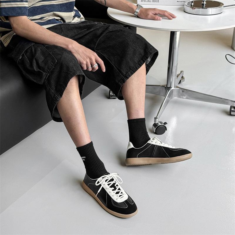 

Модная мужская обувь высокого качества, Новые ретро кроссовки 2025 для мужчин, Повседневная обувь в стиле для пары, Дизайнерские лоферы для мужчин, Спортивная обувь 38 чёрный