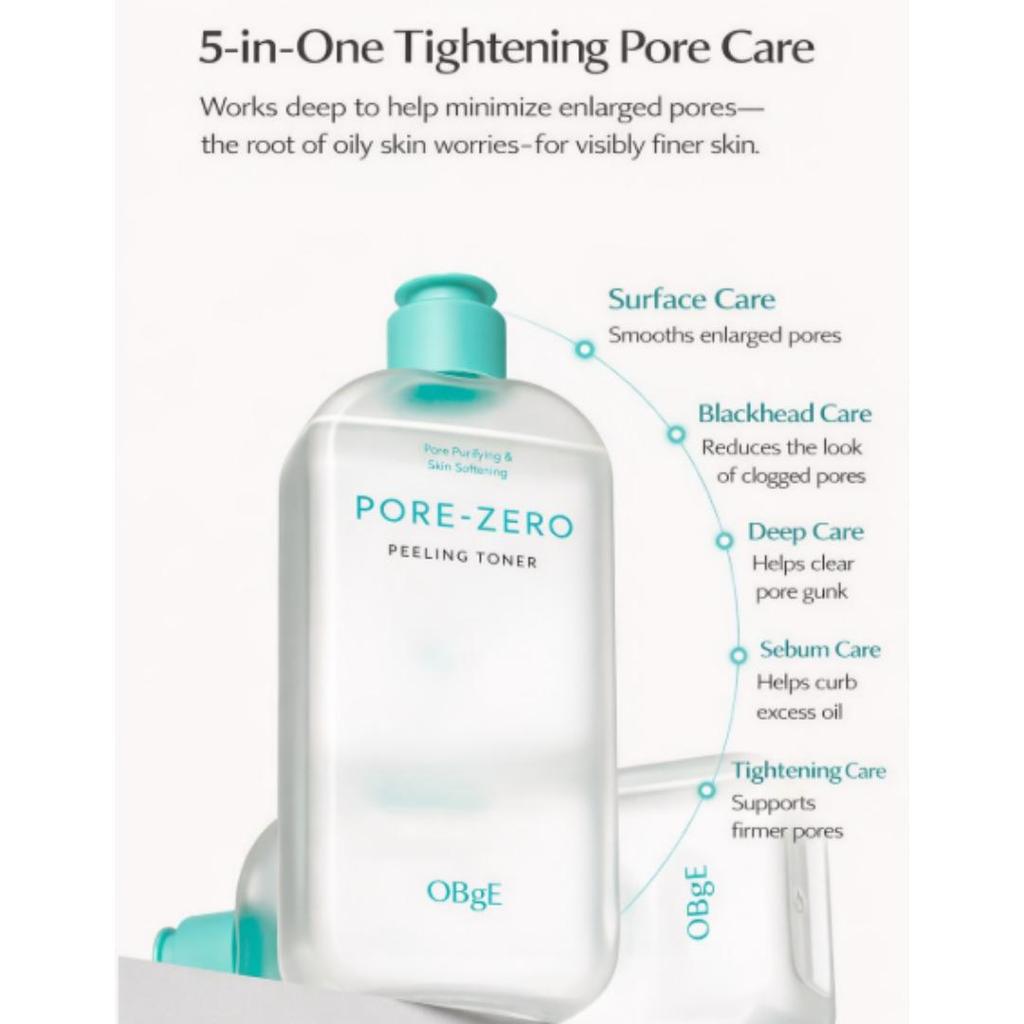 [OBgE] Pore Zero Oil Control Lotion 70ml, Peeling Toner 310ml