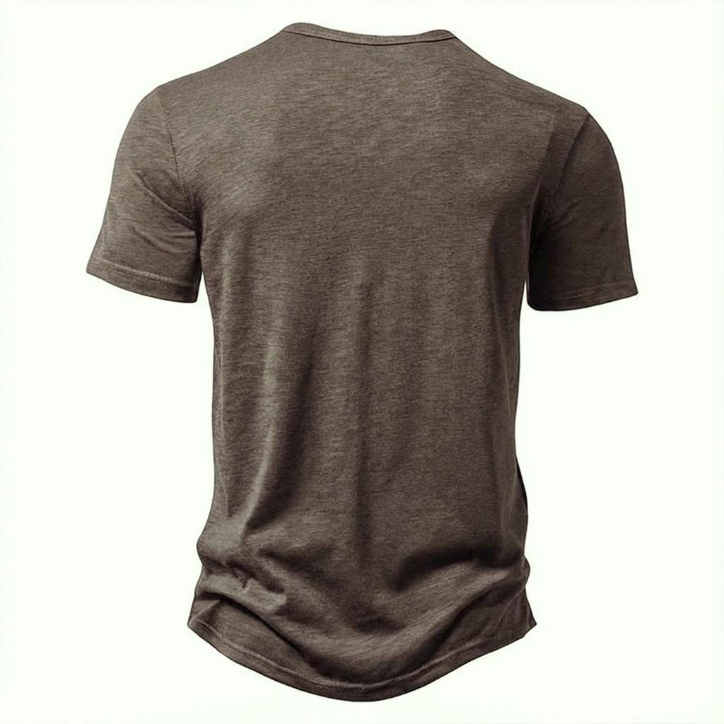 Men's Solid Color Short Sleeve Tops Men's Casual Fashion Short Sleeve Tops