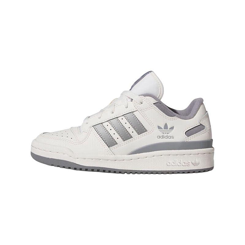 Adidas Originals FORUM Low Top Kids  Skateboarding Shoes White/Gray Sneakers JI0405 36.5