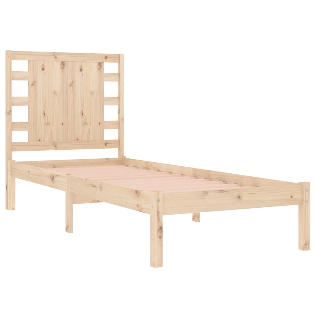Solid Wood Bed Frame without Mattress 90x200 cm Pine Wood