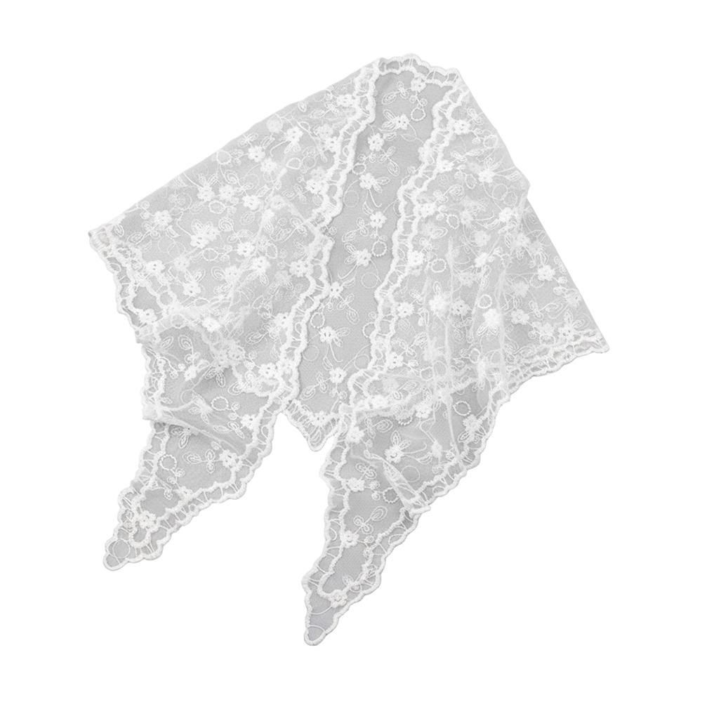 

Fashion Lace Flower Hair Scarf Headband Thin Cute Sweet Headscarf Shawl Bohemian Chic Style Triangle Head Scarf Pastoral