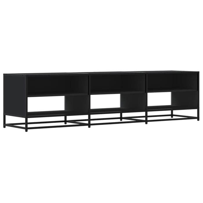 VidaXL TV Cabinet Black 180x40x46 Cm Engineered Wood, TV Stand, TV Sideboard, Multimedia Cabinet, TV Bench, Hi-fi Cabinet, Center 3300805