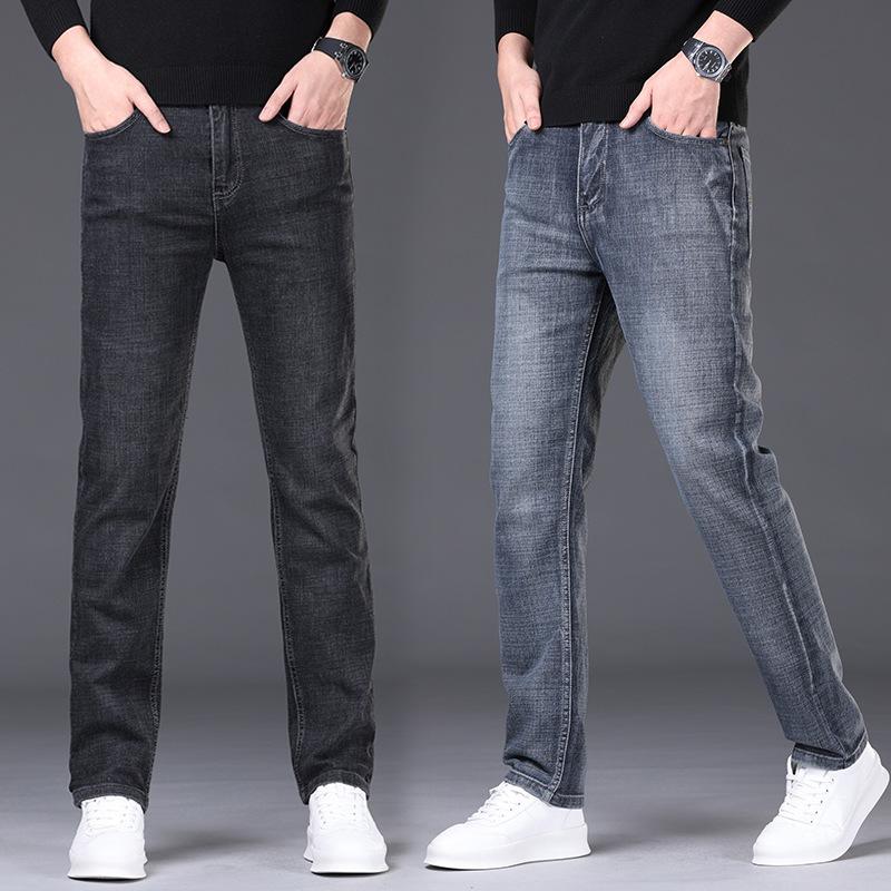 Spring And Autumn Style High-Quality Denim Jeans For Men With Stretch Straight Fit And Casual Men'S Denim Pants