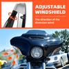 Motorcycle Side Wing Windshield Adjustable Fairing Air Deflector For Harley Touring Electra Glide Street Tri Glide 2014-up