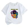 Kids Boys Girls Crew Neck Short Sleeve 100% Cotton T-Shirt, Cute Geometric Dash Cartoon Character Printed Casual Soft Breathable Summer Tops for Child