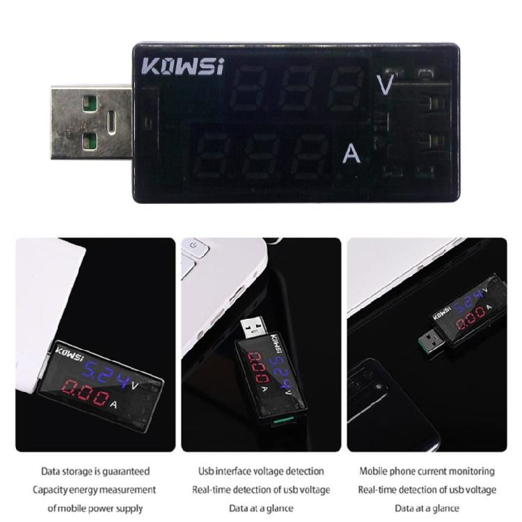 KWS-11VA Dual USB Tester Charger Tester Voltmeter Ammeter Charger Detection