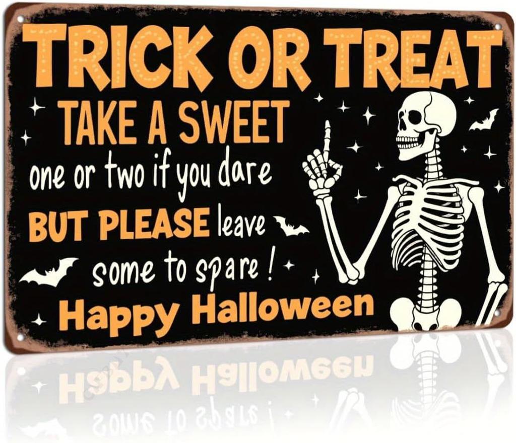 Halloween Poster On the Wall, Metal Plaque 20x30cm