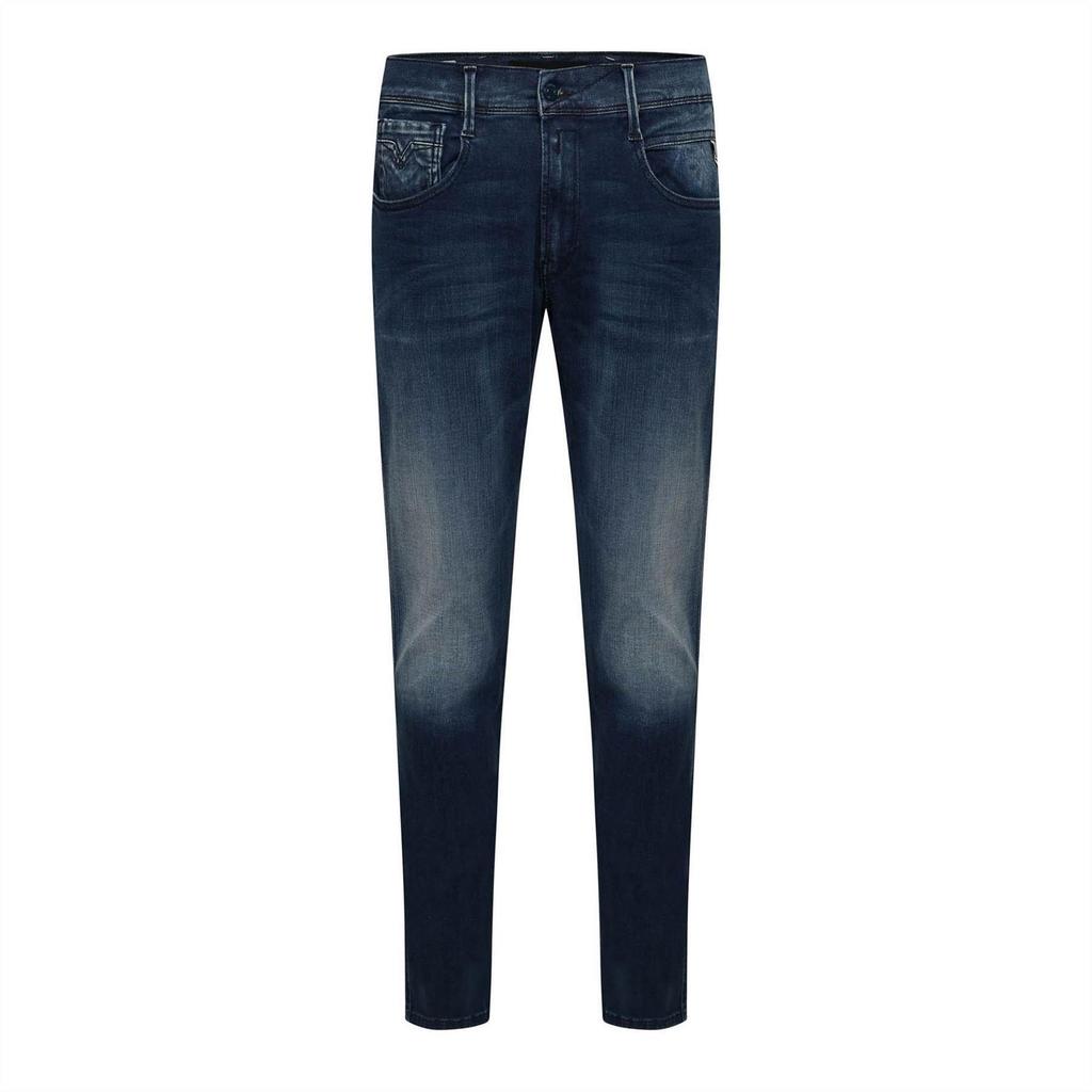 Jeans Slim da Uomo Replay Anbass in Misto Cotone