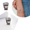 Zywany Copper Coffee Bead Fit Bracelet Diy Bead Women Fashion Jewelry Classic Cup Charm Daily Wear Dangle Pendant