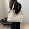 Canvas bag women's  new model, popular this year, large-capacity tote bag, summer versatile shoulder class commuter bag