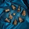 Brass Six-Character Bell, Brass Gourd Pendant, Keychain, Brass Pendant