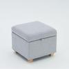 Foldable Cotton Linen Storage Ottoman