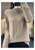 Women's Slim-Fit Wool Knitwear: Round Neck, Long Sleeve, Versatile Base Layer for Autumn/Winter 2023