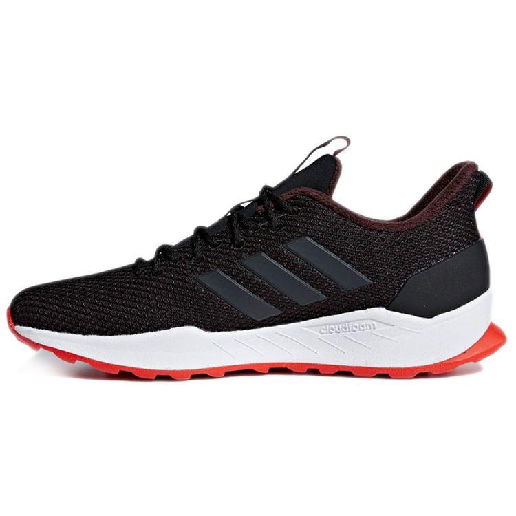 Adidas Neo Questar Trail Woven Shock Absorbing Non-Slip Low-Top Running Shoes Men Sneakers Black Red BB7490