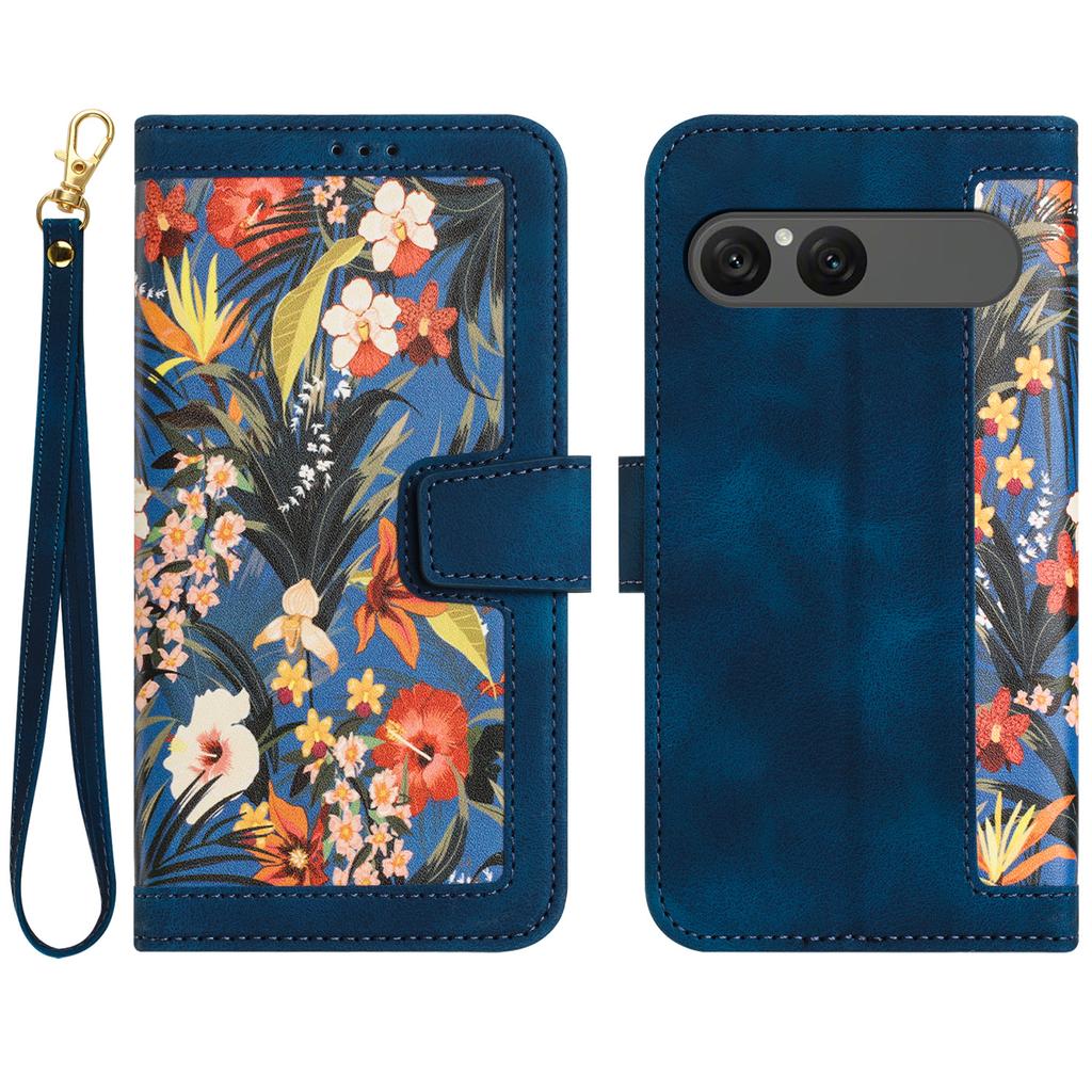 For Sony Xperia 10 VII Case PU Leather Floral Phone Cover with Card Slots