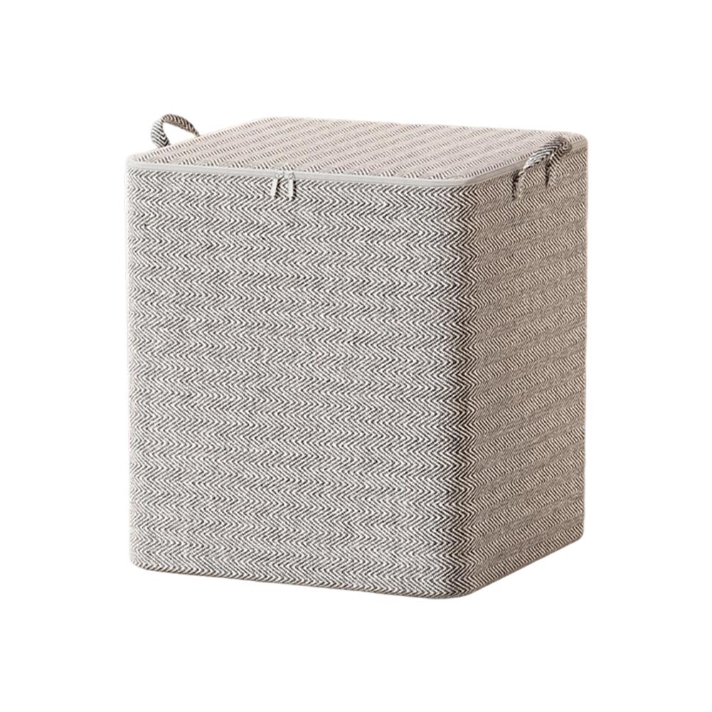 Large cotton quilt storage bag with breathable non woven fabric for clothing blankets storage and home organization